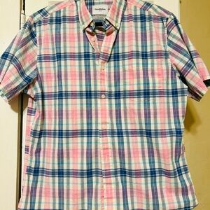 Goodfellow & Co Pink and Blue Casual Button Down Shirt